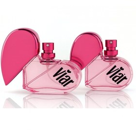 Resim viarella Eti Viar Kadın Cep ve Çanta Parfümü 2'Lİ Set Pembe Kalp Şekilli 2x28 ml 