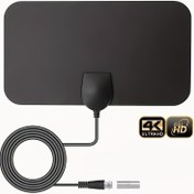 Resim Yerel Kanallar İçin Uygun 4K 1080P VHF UHF Dijital Mini HD TV Anteni, Eski ve Yeni Televizyonlarla Uyumlu, Sinyal Amplifikatörü ile 50 Milyon Fazaya Kadar Menzil 