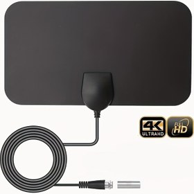 Resim Yerel Kanallar İçin Uygun 4K 1080P VHF UHF Dijital Mini HD TV Anteni, Eski ve Yeni Televizyonlarla Uyumlu, Sinyal Amplifikatörü ile 50 Milyon Fazaya Kadar Menzil 