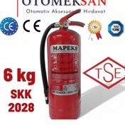 Resim OTOMEKSAN 6 Kg Yangın Söndürme Tüpü – ABC Tozlu | Araç, Ev ve İş Yeri İçin (TS EN3 Belgeli) 
