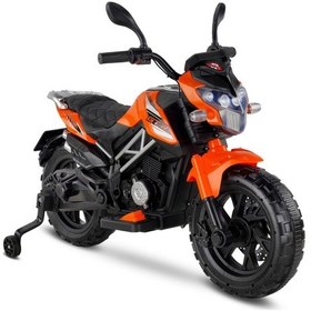 Resim Motocross Cross Akülü Motor Akülü Araba Yeni Seri Babyhope 447 12v Turuncu 
