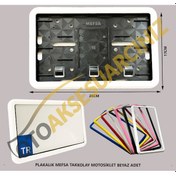 Resim Plakalık Plastik Tak Kolay Motor Motosiklet Beyaz Çerçeveli 1 Ad 