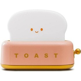 Resim Szypzstore Sevimli Tost Gece Lambası, Led Gülümseme Ekmek Tost Gece Lambası, Şarj Edilebilir Usb Ve Zamanlayıcı, Gençler Için Doğum Günü Hediyeleri Kırmızı Icjgrb Beyaz 