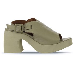 Resim Bueno Shoes Haki Deri Kadın Topuklu Sandalet 01wy12208 