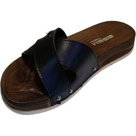 Resim Esem 0309 Z 0001 Kadın Comfort Terlik Siyah Bej 