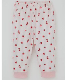 Resim Breeze Kız Bebek Pijama Takımı Omuzdan Patlı Çilek Desenli 4 Ay-1 Yaş, Ekru 