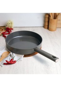 Resim Belarıva 30 Cm Grı Sılıkon Saplı Tava Beyaz 