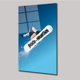 Resim Snowboard Atlayışı - Cam Tablo - Deg0004 