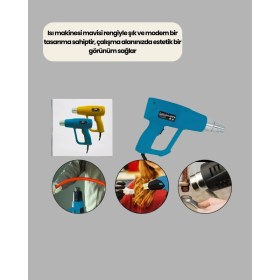 Resim Die Grup 2 Kademeli Güçlü Sıcak Hava Tabancası 380° – 500° Isı Ayarı DIEGRP-RSKRGLT34 