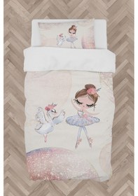 Resim Mekta Home Bebek Ve Çocuk Odası Kuğu Ve Balerin Desenli Nevresim Takımı 