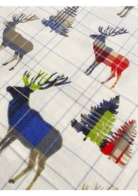 Resim Flanel Pazen Kumaşından Çift Kişilik Nevresim Seti %100 Pamuk/cotton Mavi 