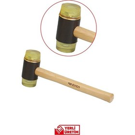 Resim Ahşap Saplı Plastik Tokmak Çekiç 30 Mm Evt830 Darbe Emici Dayanıklı Usta El Aleti Yerli Üretim 