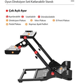 Resim pxn A10 Direksiyonu Standı ( G25, G27, G29, G920, G923 - PXN V9 GEN2, V10, V99 - MOZA R3 ) 