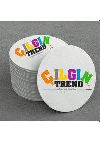 Resim Firmaya Özel 10 Adet Yuvarlak Ahşap Bardak Altlıgı Çok Renkli 