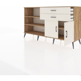 Resim Hyperion Konsol 3 Raflı 2 Çekmeceli 2 Kapaklı 176x44x99 Çam-aytaş Çam-aytaşı 