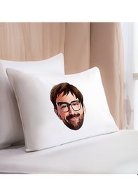 Resim Bk Gift Kişiye Özel Karikatür Tasarımlı Pamuklu Yastık Kılıfı-1 50x70cm , Sevgiliye , Ev si, Tasarım Ev Tekstili 