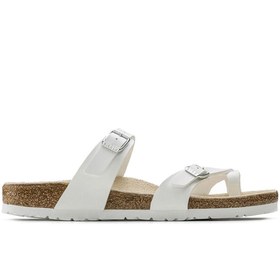 Resim Birkenstock Kadın Beyaz Mayari Bf Parmak Arası Düz Terlik 