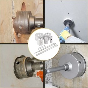 Resim Depolife 35 mm Beton Delik Sondaj Pancı Kırıcı Delici Için Elmaslı Karot Testere Matkap Ucu Sds Adaptörlü Şaft 