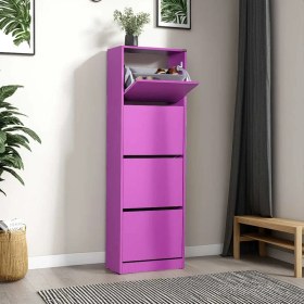 Resim Adore Flat Duo 4 Katlı Ayakkabılık Dolabı - Mor 