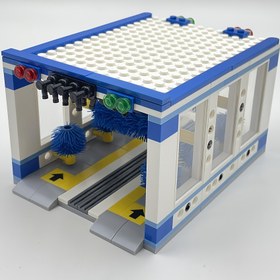 Resim 250 Parça ABS Plastik Araba Yıkama Bina Blokları Seti, DIY Montaj Oyuncak, Yumuşak Kauçuk Yıkama Parçaları, Kentsel Sokak Görünümü MOC Modeli, İdeal Noel Hediyesi 