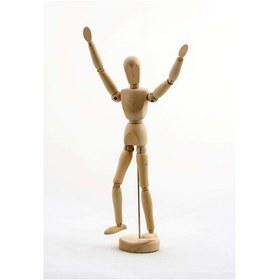 Resim Ahşap Model Manken Ahşap Robot 30 Cm 