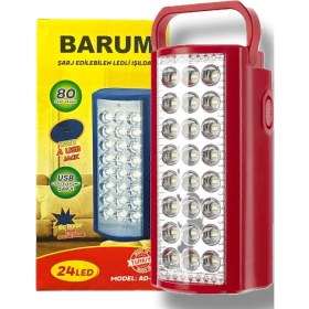 Resim Barum 24 LED 80 Saat Sarjlı Işıldak 