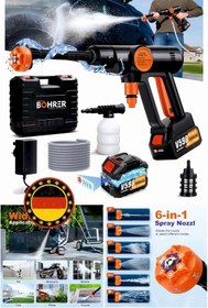 Resim BÖHRER Alman Akülü Taşınabilir Basınçlı Yıkama Makinesi, V598 Araba Basınçlı Yıkama Makinesi 6'sı 1 Arada 