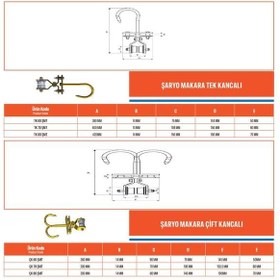 Resim Kancalı Şaryolar (Tek ve Çift) 