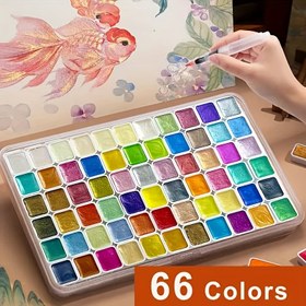 Resim 66 Renkli Metal Sulu Boya Seti, Taşınabilir ve Hafif, Yüksek Katılıkta, Yıldızlı Gökyüzü Tonları, Sanatçılar ve Profesyoneller İçin Uygun, Resim Çizimi ve DIY El İşleri için Mükemmel, Harika Tatil Hediyesi 