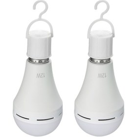 Resim Symbee 2'li Paket Yüksek Verimli Led Feneri, Şarj Edilebilir, Kullandıkça Aydınlatır, Kesintilerde Acil Işık, Çadır Kampı İçin Asılabilir, E26/e27 Ucu, 6000k Beyaz Işık Çok Renkli 