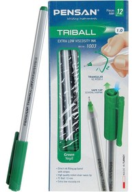 Resim Pensan Tükenmez Kalem Triball 1.0 MM Bilye Uç Yeşil 12 Lİ 1003 