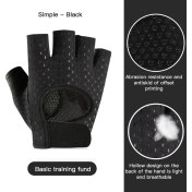 Resim Liangduo Shop Gümüş Tarzı Nefes Alan Spor Eldivenleri Spor Salonu Halter Yoga Vücut Geliştirme Eğitimi Spor Ince Kaymaz Yarım Parmak Bisiklet Eldiveni Ekipmanları (Yurt Dışından) 
