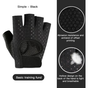 Resim Liangduo Shop Gümüş Tarzı Nefes Alan Spor Eldivenleri Spor Salonu Halter Yoga Vücut Geliştirme Eğitimi Spor Ince Kaymaz Yarım Parmak Bisiklet Eldiveni Ekipmanları (Yurt Dışından) 