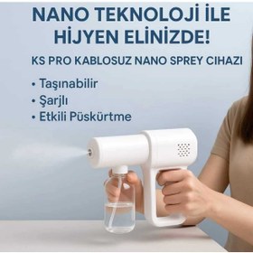 Resim K5 PRO 400ml Şarjlı & Pilli Nano Mist Sprey Tabancası Kablosuz Sis Çok Amaçlı Püskürtücü oto dezenfektan 