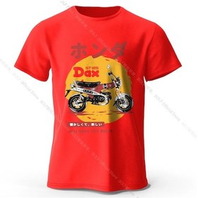 Resim Bolf Retro Bisiklet Sanat Tişört %100 Premium Pamuk Slim Fit El Boyalı Motosiklet Baskılı Tişört - Sürüş Tutkunları İçinkırmızı 