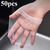 Resim Chuangyinshop Beyaz 50 Adet Mutfak Lavabo Filtresi Esnek Tıkanma Önleyici Ağ 