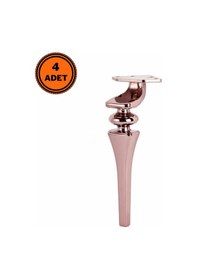 Resim 4 Adet Sintra Lüx Metal Ayak 16 Cm Mobilya Ayağı Rose Gold Çok Renkli 