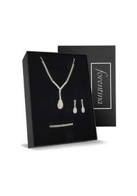 Resim Forentina Gümüş Kaplama Su Yolu Düğün Seti PS2181 Gümüş 