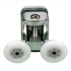 Resim Hms Metal Gövdeli Duşakabin Tekerlek Takımı 2 Alt 2 Üst Teker Rulmanı 24 mm 