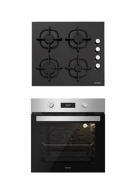 Resim Silverline BO6504X01 - CS5343B01 Inox Cam Ankastre Set 