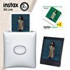 Resim Fujifilm Instax SQ Link Beyaz Yazıcı - 20'li Square Film ve Pleksi Çerçeve 