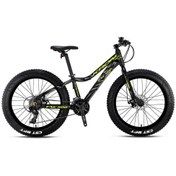 Resim Kron Fxc 500 - 26 Mtb - 17 - 21 Vites - Mekanik Disk Fren - Mat Siyah-Neon Sarı/Gri 