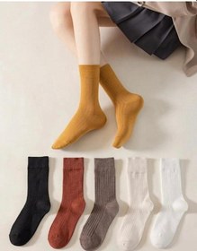 Resim Unisex 6'lı Soket Çorap Çok Renkli 