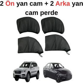 Resim Araba Ön-Arka Yan Cam Güneşlik Uv Önleyici Araç Bebek Emzirme Perdesi Araç Sineklik Perde 4 Parça 