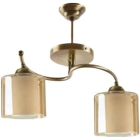 Resim Retro Salon - Mutfak - Yatak Odası Eskitme Bal Çift Camlı Ikili Avize Diğer 