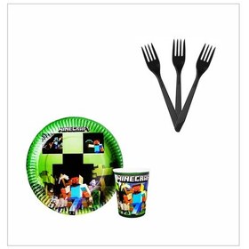 Resim Minecraft Tabak, Bardak, Çatal 