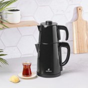 Resim Karaca Gastro Dem 2 in 1 Çelik Inox Çay Makinesi ve Su Isıtıcı Shiny Black 