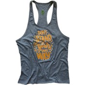 Resim Bluu Fitness Gym Tank Top Sporcu Atleti Dontstand Gri 