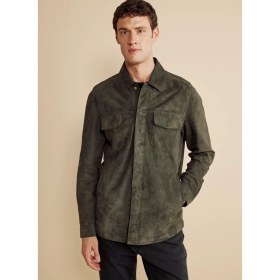 Resim Brooks Brothers Standart Klasik Yaka Haki Erkek Gömlek BBFW25MLS001 