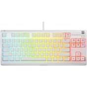 Resim Steelseries Apex 3 Tkl Tr Q Rgb Membrane Kablolu Beyaz Gaming Ckckstl0021 